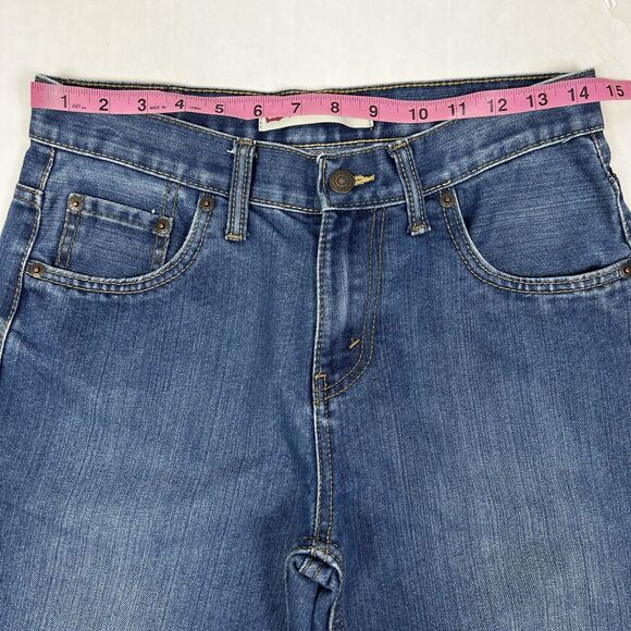 Levi’s 550 Relaxed Fit Medium Wash Straight Leg Crop Mom Jeans Women's 16 Reg - Picture 3 of 12